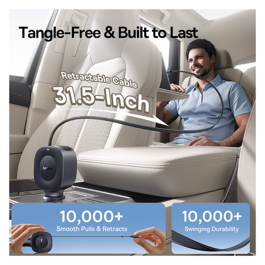 Baseus PrimeTrip VR2 Autolader 60W met Uitrekbare USB-C Kabel Zwart afbeelding 5