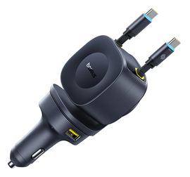 Baseus PrimeTrip VR2 Max Autolader 100W met 2 Uitrekbare USB-C Kabels Zwart afbeelding