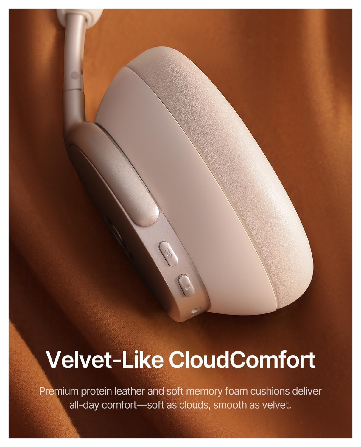 Baseus Inspire XH1 Noise Cancelling Draadloze Koptelefoon ANC Wit afbeelding 11