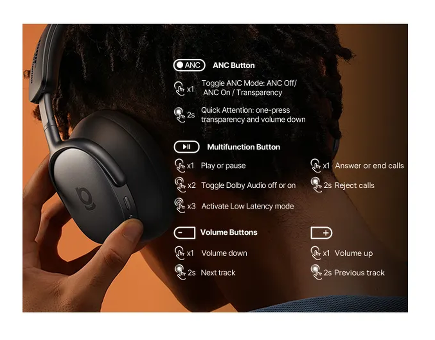 Baseus Inspire XH1 Noise Cancelling Draadloze Koptelefoon ANC Wit afbeelding 6