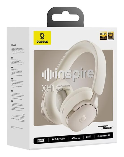 Baseus Inspire XH1 Noise Cancelling Draadloze Koptelefoon ANC Wit afbeelding 11