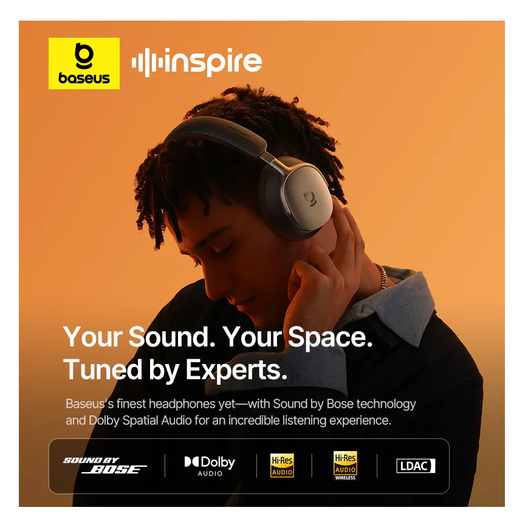 Baseus Inspire XH1 Noise Cancelling Draadloze Koptelefoon ANC Wit afbeelding 5