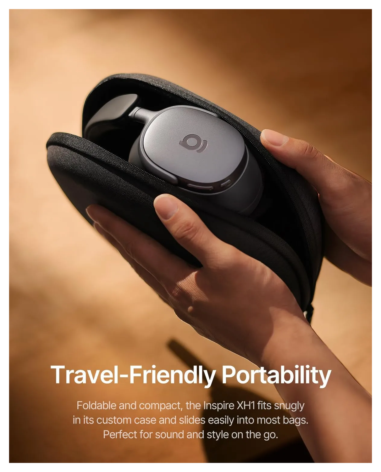 Baseus Inspire XH1 Noise Cancelling Draadloze Koptelefoon ANC Zwart afbeelding 13