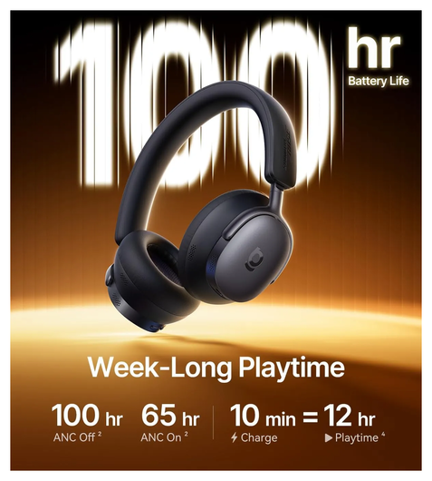 Baseus Inspire XH1 Noise Cancelling Draadloze Koptelefoon ANC Zwart afbeelding 12