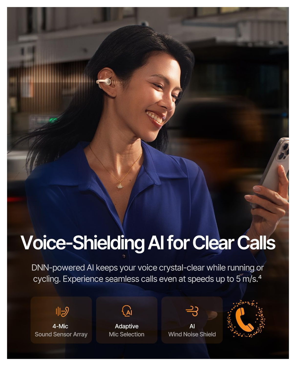 Baseus Inspire XC1 Open-Ear Draadloze Bluetooth Sport Oordopjes Wit afbeelding 5