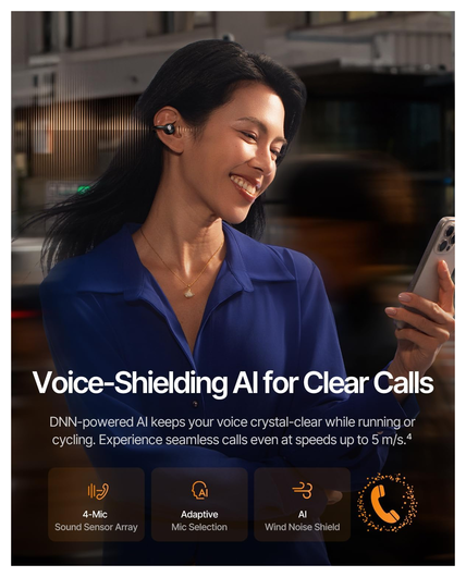 Baseus Inspire XC1 Open-Ear Draadloze Bluetooth Sport Oordopjes Zwart afbeelding 5