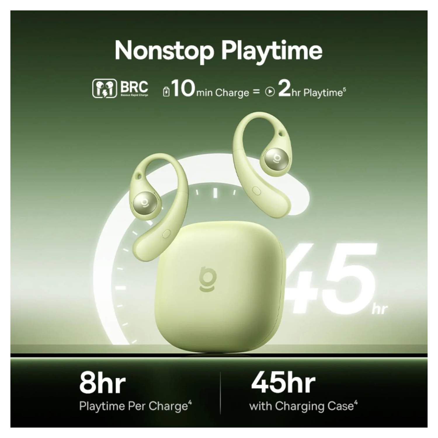 Baseus Eli Sport 2 Open-Ear True Wireless Earbuds Draadloze Oordopjes Zwart afbeelding 3