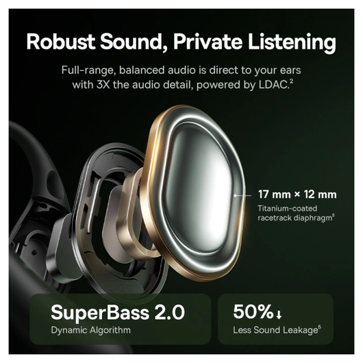 Baseus Eli Sport 2 Open-Ear True Wireless Earbuds Draadloze Oordopjes Zwart afbeelding 8