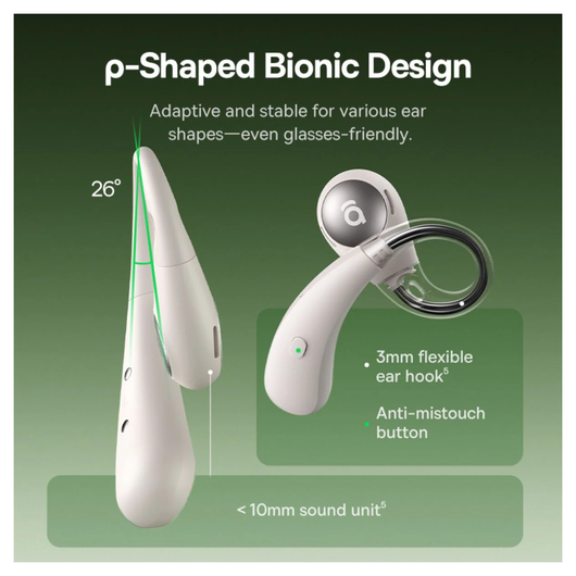 Baseus Eli Sport 2 Open-Ear True Wireless Earbuds Draadloze Oordopjes Groen afbeelding 4