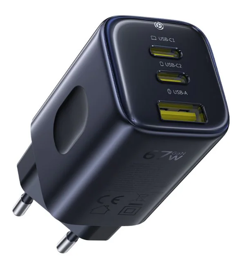 Baseus PicoGo AE11 67W USB-A/USB-C Snellader Fast Charge Zwart afbeelding 2
