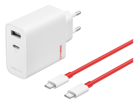 Originele OnePlus SUPERVOOC 80W Snellader + USB-C Kabel 1M Wit