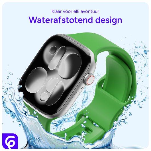 SBG Siliconen - Apple Watch Bandje - 1-11/SE - 38/40/41/42MM - Lichtgroen afbeelding 2