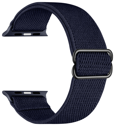 SBG Nylon - Apple Watch Bandje - 1-11/SE - 38/40/41/42MM - Donkerblauw afbeelding 9