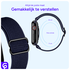SBG Nylon - Apple Watch Bandje - 1-11/SE - 38/40/41/42MM - Donkerblauw afbeelding 3