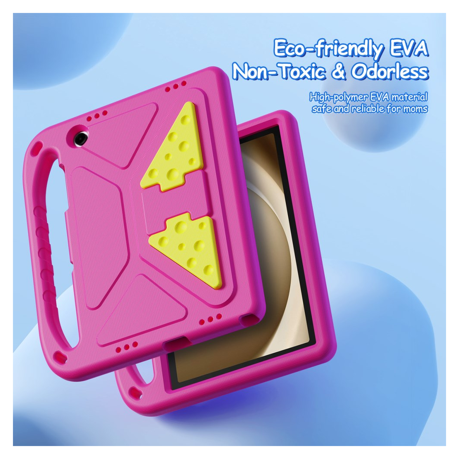 Dux Ducis PUFF Samsung Tab A11 Plus / A9 Plus Kinder Tablethoes Handvat Roze afbeelding 4