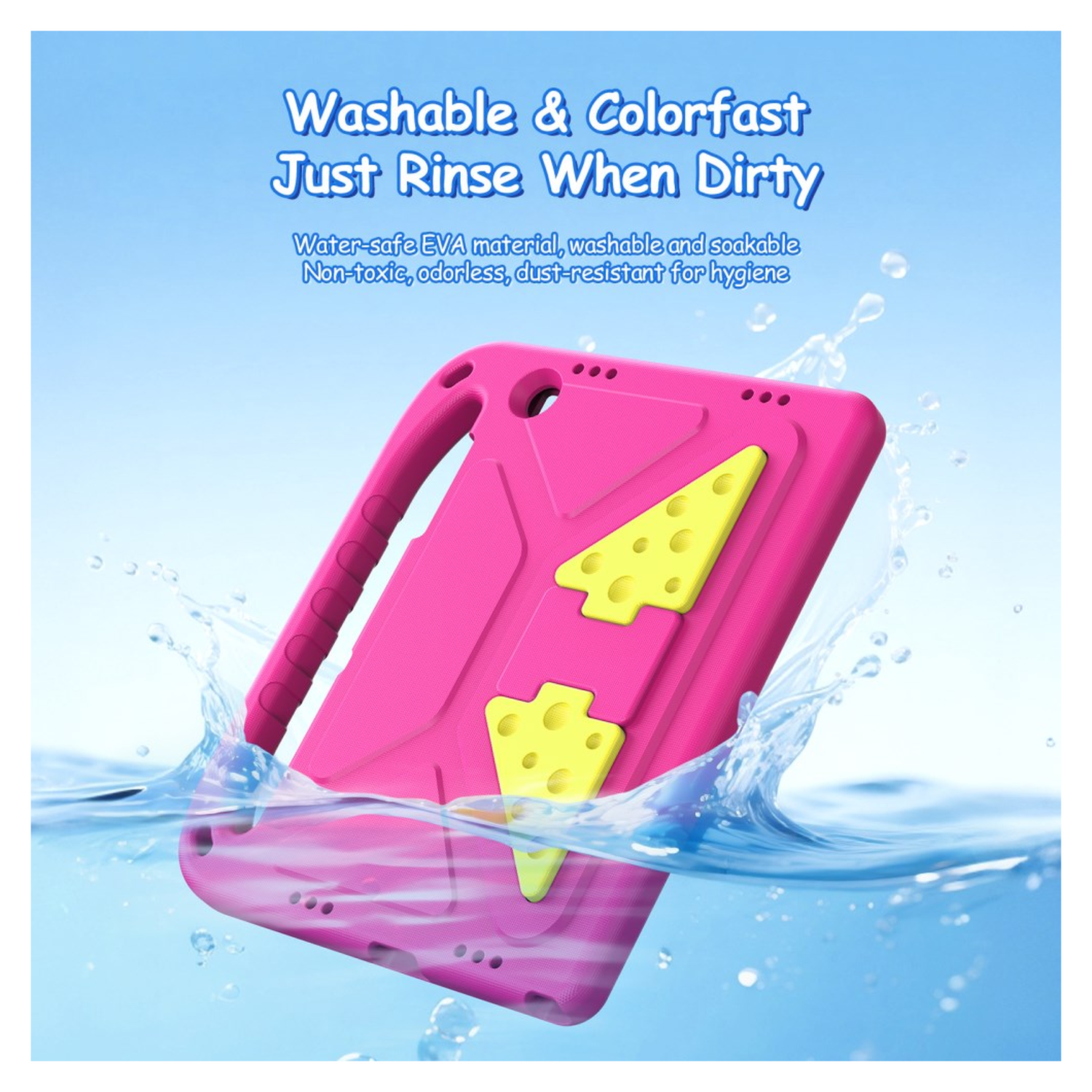 Dux Ducis PUFF Samsung Tab A11 Plus / A9 Plus Kinder Tablethoes Handvat Roze afbeelding 8