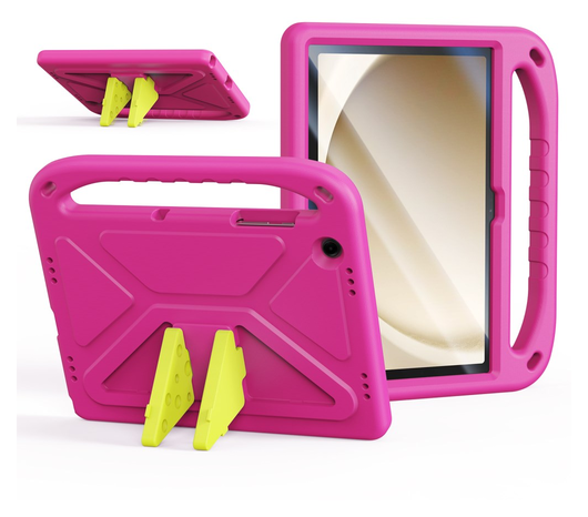 Dux Ducis PUFF Samsung Tab A11 Plus / A9 Plus Kinder Tablethoes Handvat Roze afbeelding 1