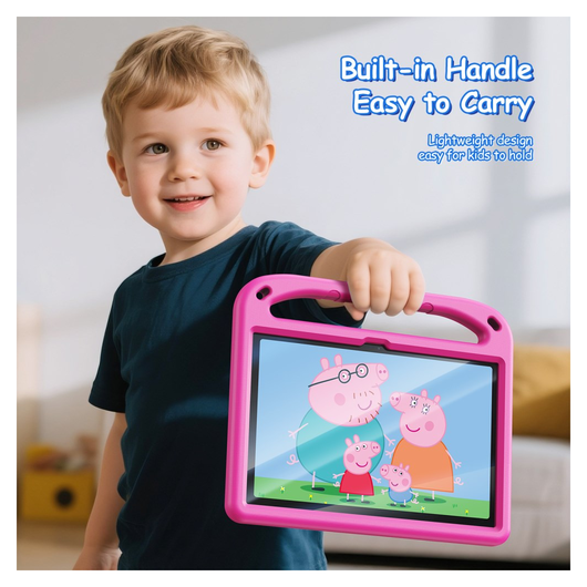 Dux Ducis PUFF Samsung Tab A11 Plus / A9 Plus Kinder Tablethoes Handvat Roze afbeelding 6