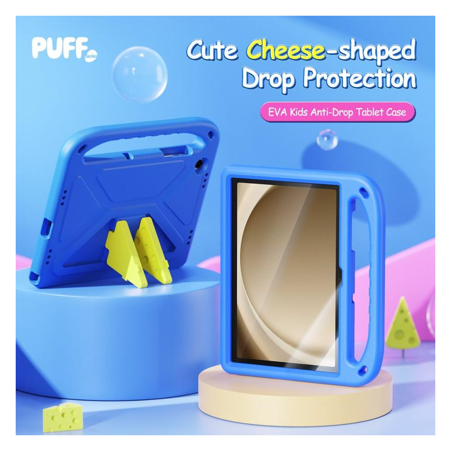 Dux Ducis PUFF Samsung Tab A11 Plus / A9 Plus Kinder Tablethoes met Handvat Roze afbeelding 3