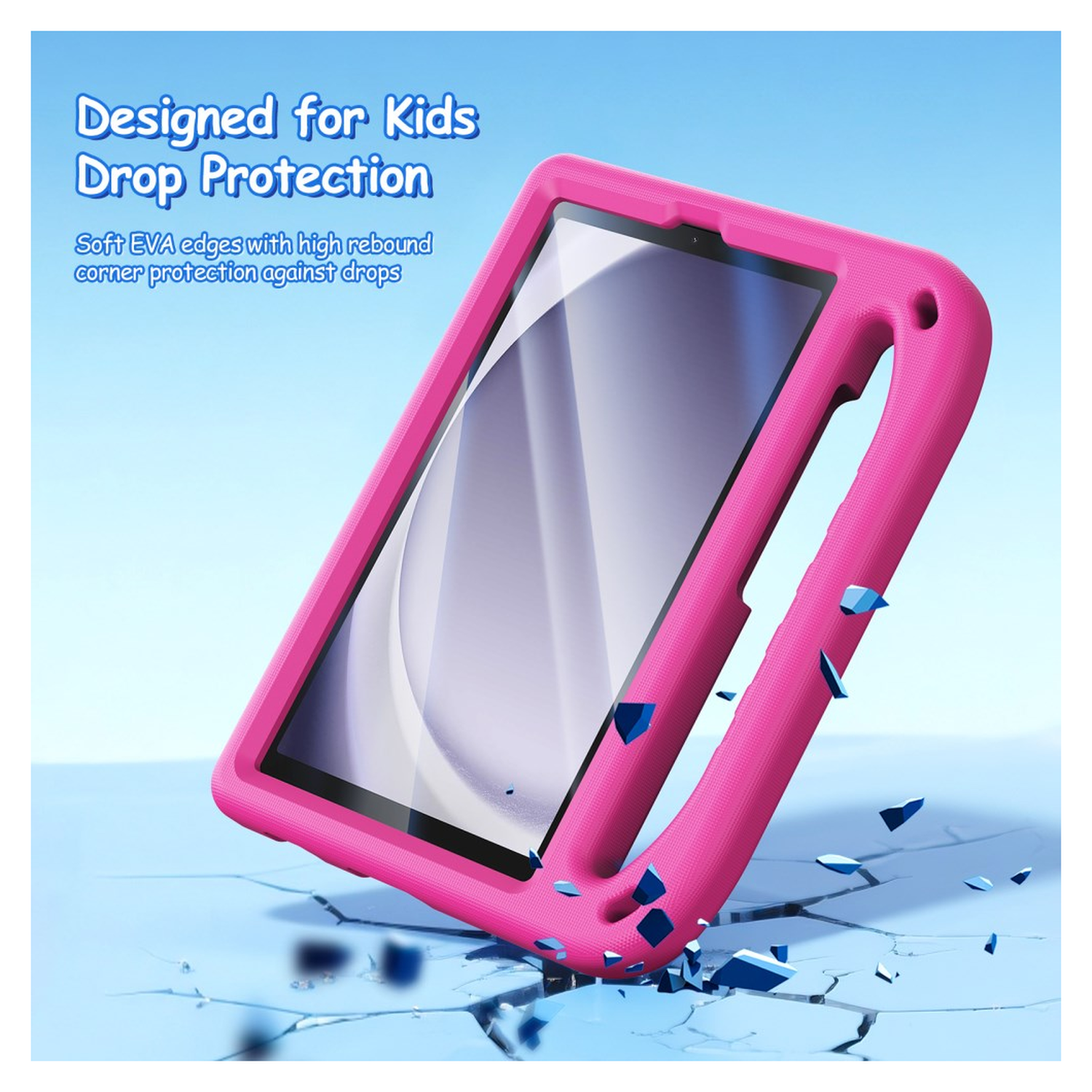 Dux Ducis PUFF Samsung Tab A11 / Tab A9 Kinder Tablethoes met Handvat Roze afbeelding 5