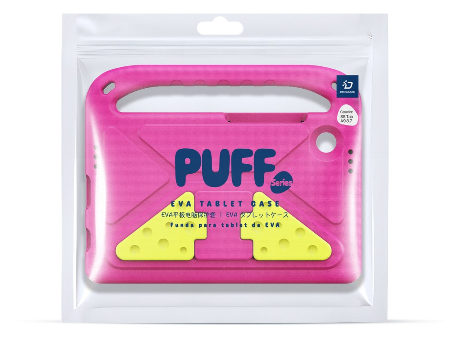 Dux Ducis PUFF Samsung Tab A11 / Tab A9 Kinder Tablethoes met Handvat Roze afbeelding 9
