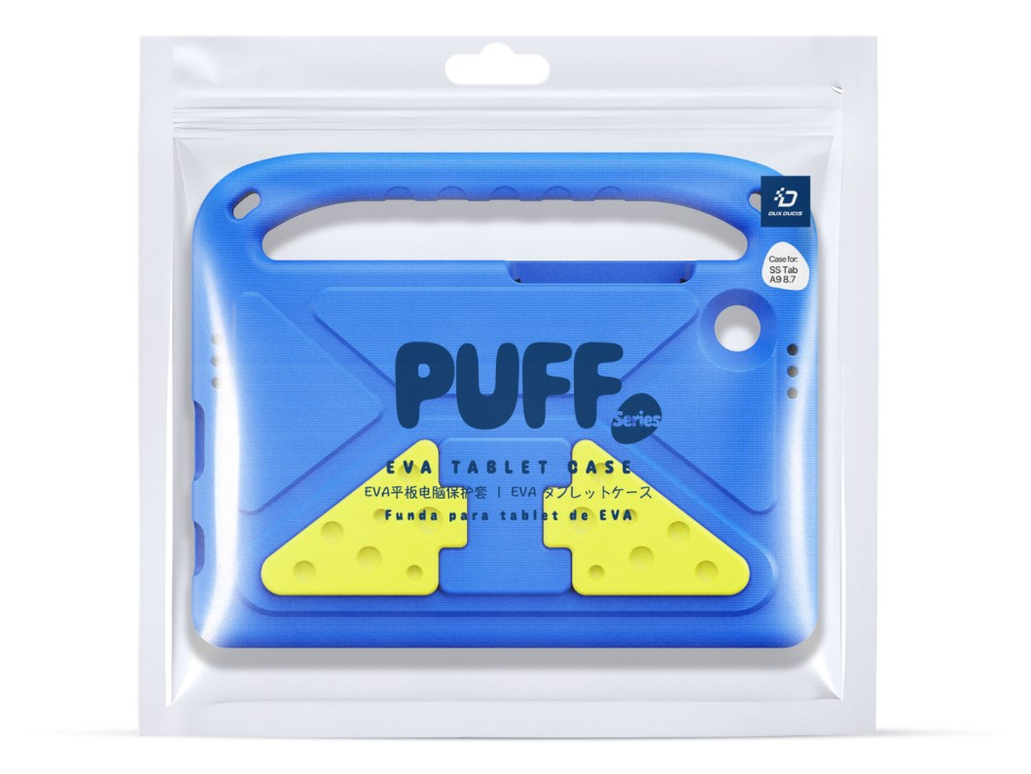 Dux Ducis PUFF Samsung Tab A11 / Tab A9 Kinder Tablethoes met Handvat Blauw afbeelding 9