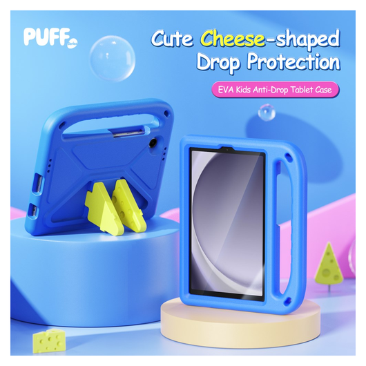 Dux Ducis PUFF Samsung Tab A11 / Tab A9 Kinder Tablethoes met Handvat Blauw afbeelding 3