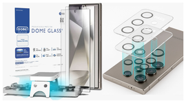 Whitestone Dome Glass + 2x EZ Camera protector Galaxy S24 Ultra