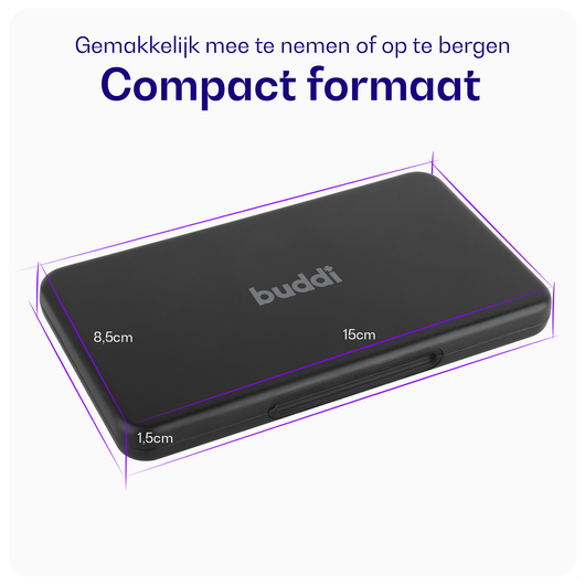 Buddi Sorted Geheugenkaart Organizer 20 SD Kaarten & 20 Micro SD Kaarten Zwart afbeelding 6