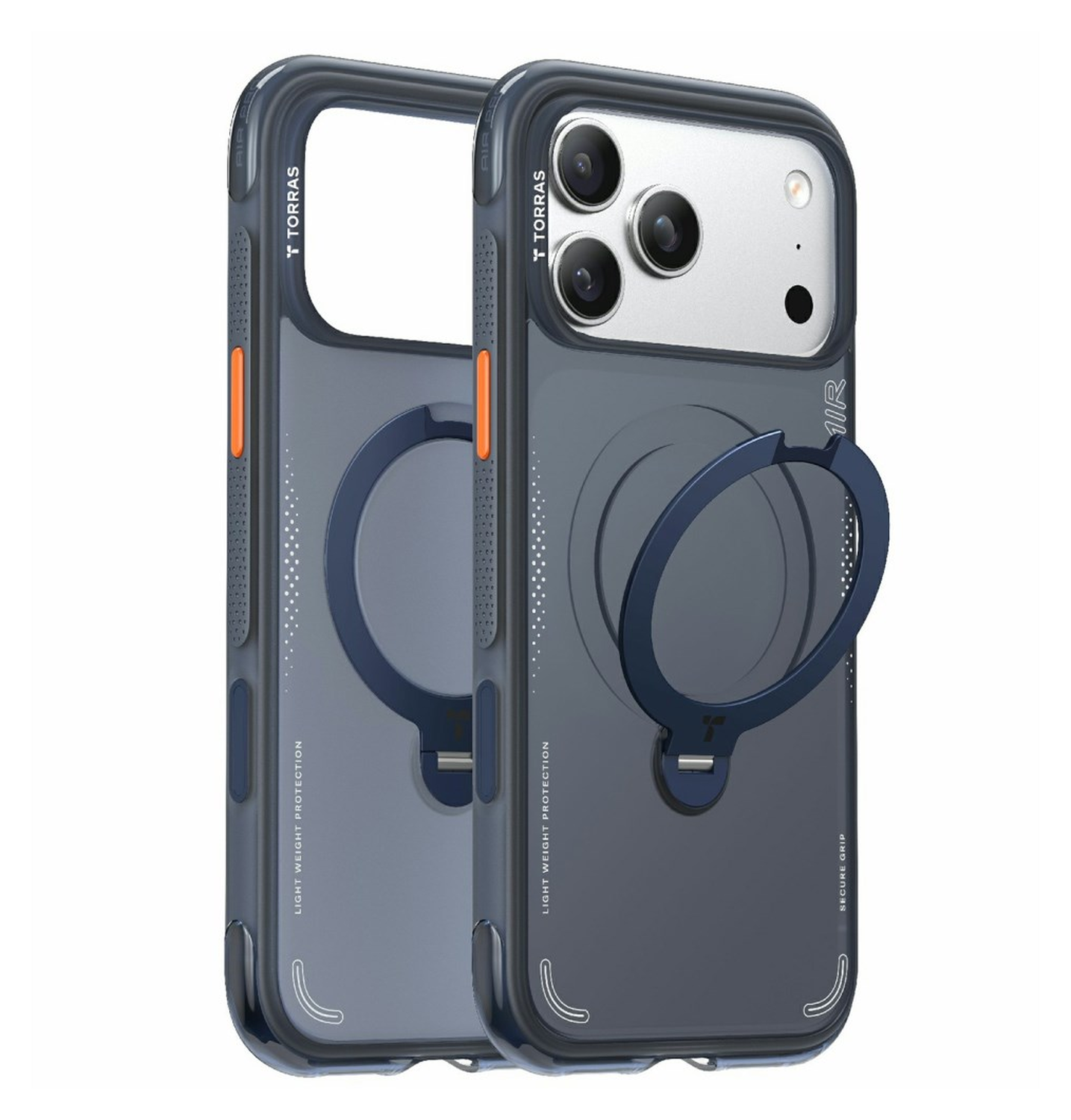 TORRAS Ostand Q3 Air Apple iPhone 17 Pro Max Hoesje 360° MagSafe Stand Blauw afbeelding 2