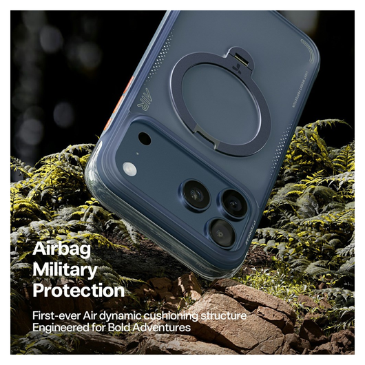 TORRAS Ostand Q3 Air Apple iPhone 17 Pro Max Hoesje 360° MagSafe Stand Blauw afbeelding 7