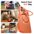 TORRAS Ostand Pro Apple iPhone 17 Pro Hoesje 360° MagSafe Stand Oranje afbeelding 3