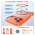 TORRAS Ostand Pro Apple iPhone 17 Pro Hoesje 360° MagSafe Stand Oranje afbeelding 4
