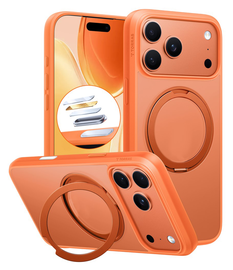 TORRAS Ostand Pro Apple iPhone 17 Pro Max Hoesje 360° MagSafe Stand Oranje afbeelding