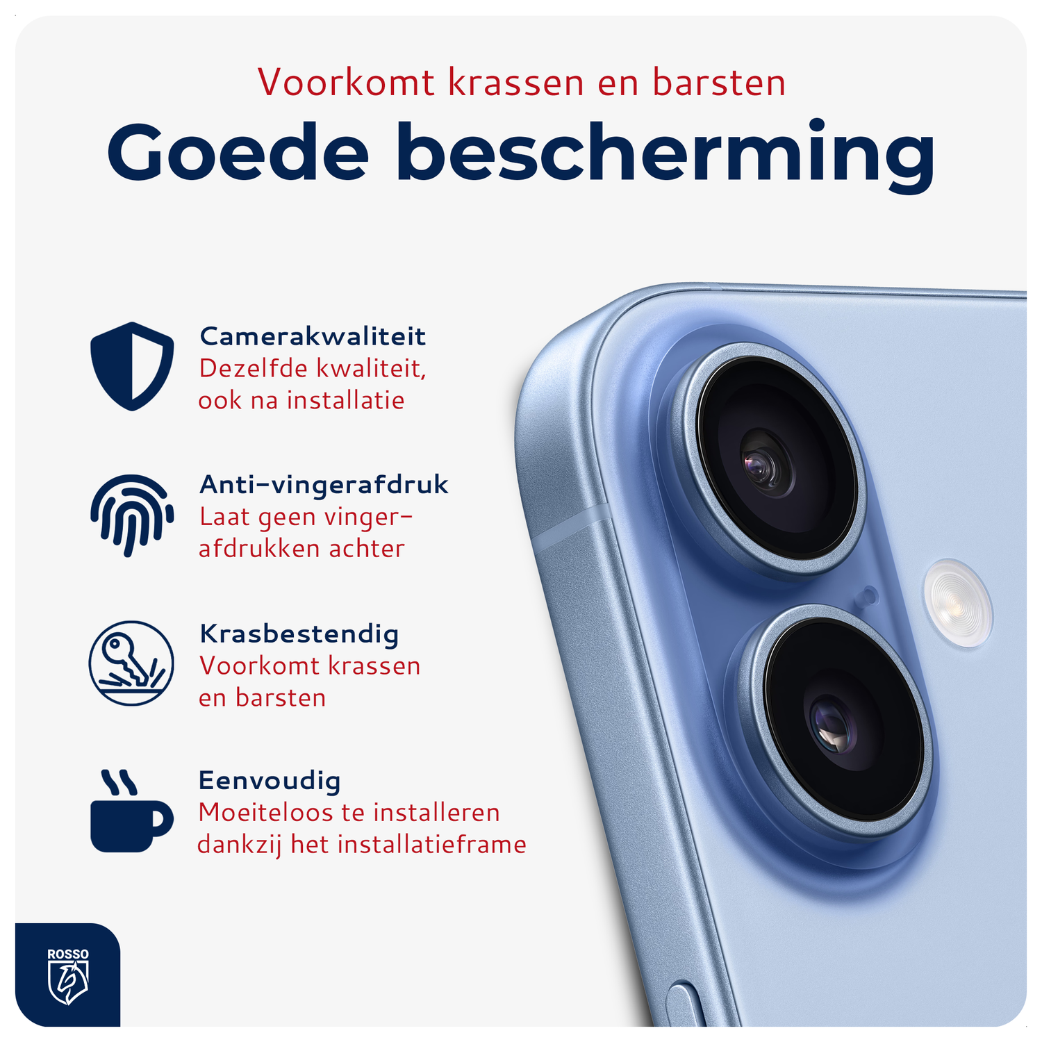 Rosso Apple iPhone 17 Camera Frame Protector Paars afbeelding 2