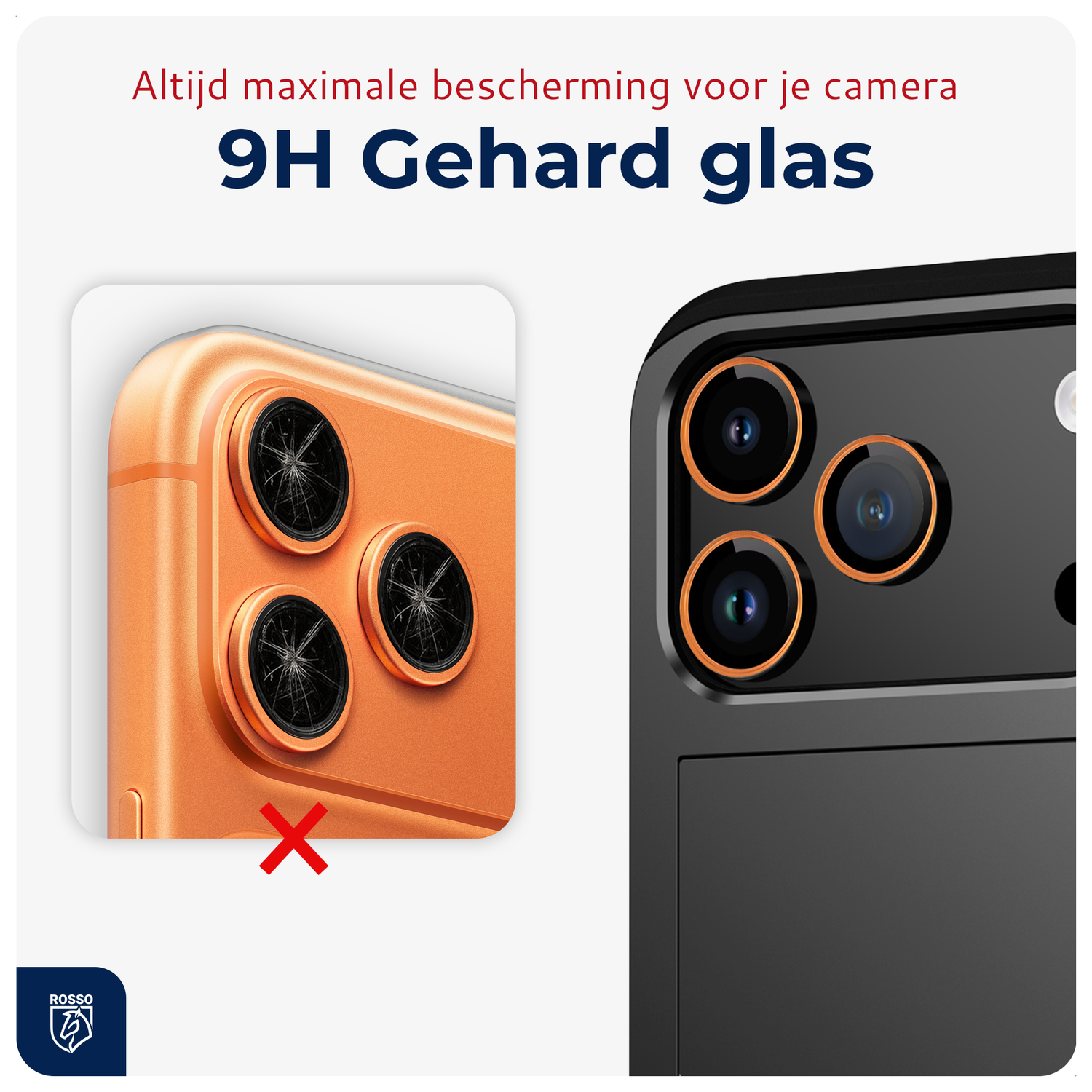 Rosso iPhone 17 Pro / 17 Pro Max Camera Frame Protector Oranje afbeelding 6
