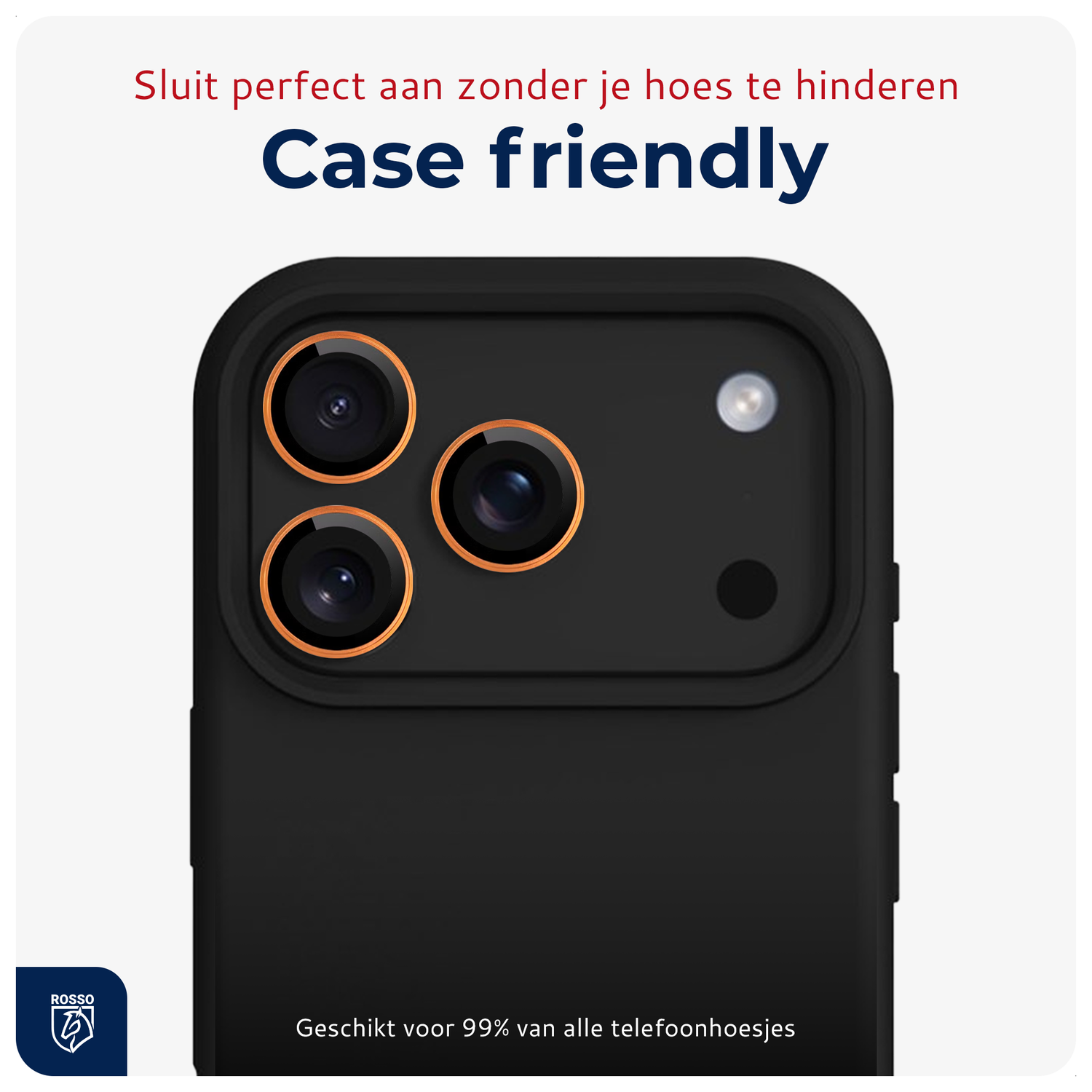 Rosso iPhone 17 Pro / 17 Pro Max Camera Frame Protector Oranje afbeelding 7