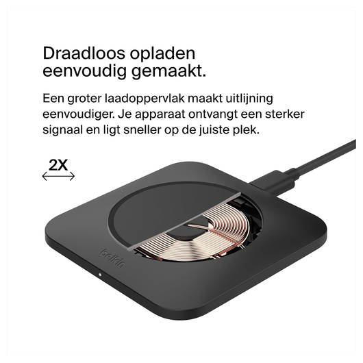 Belkin BoostCharge 15W Draadloze Oplader Fast Charge Laadstation Zwart afbeelding 5