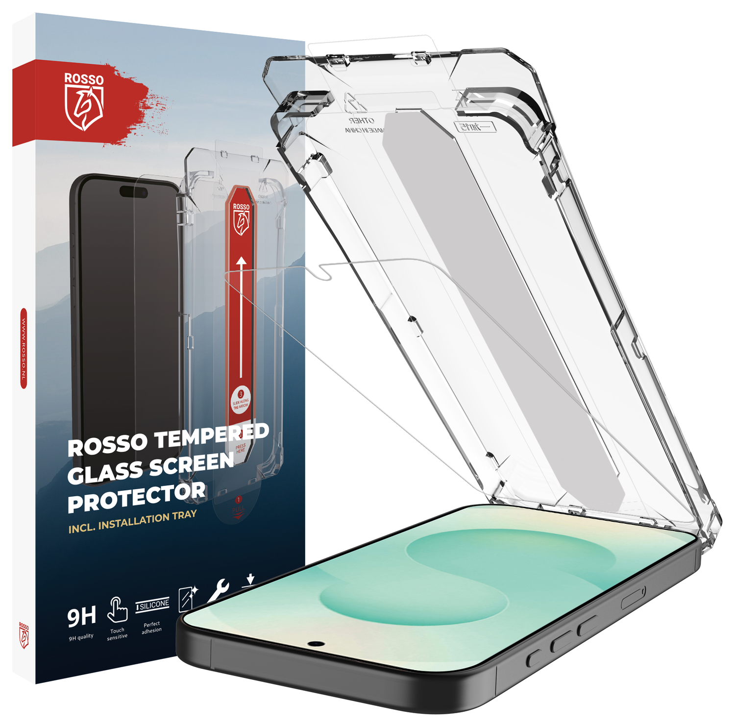 Rosso Samsung Galaxy S26 Plus Tempered Glass met Installatietray Dust Removal afbeelding 1
