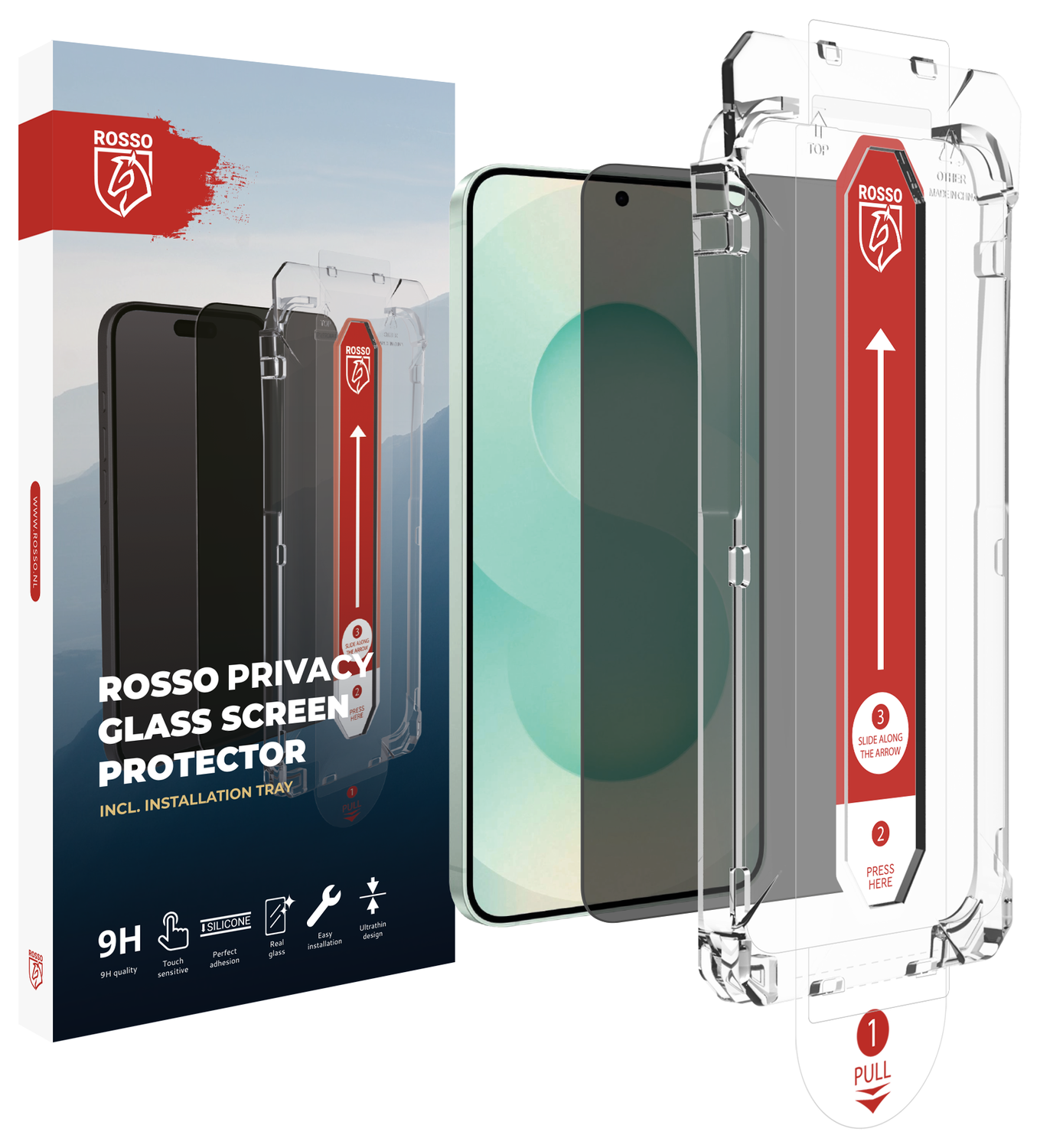 Rosso Samsung Galaxy S26 Plus Privacy Glass met Installatietray Dust Removal afbeelding 11