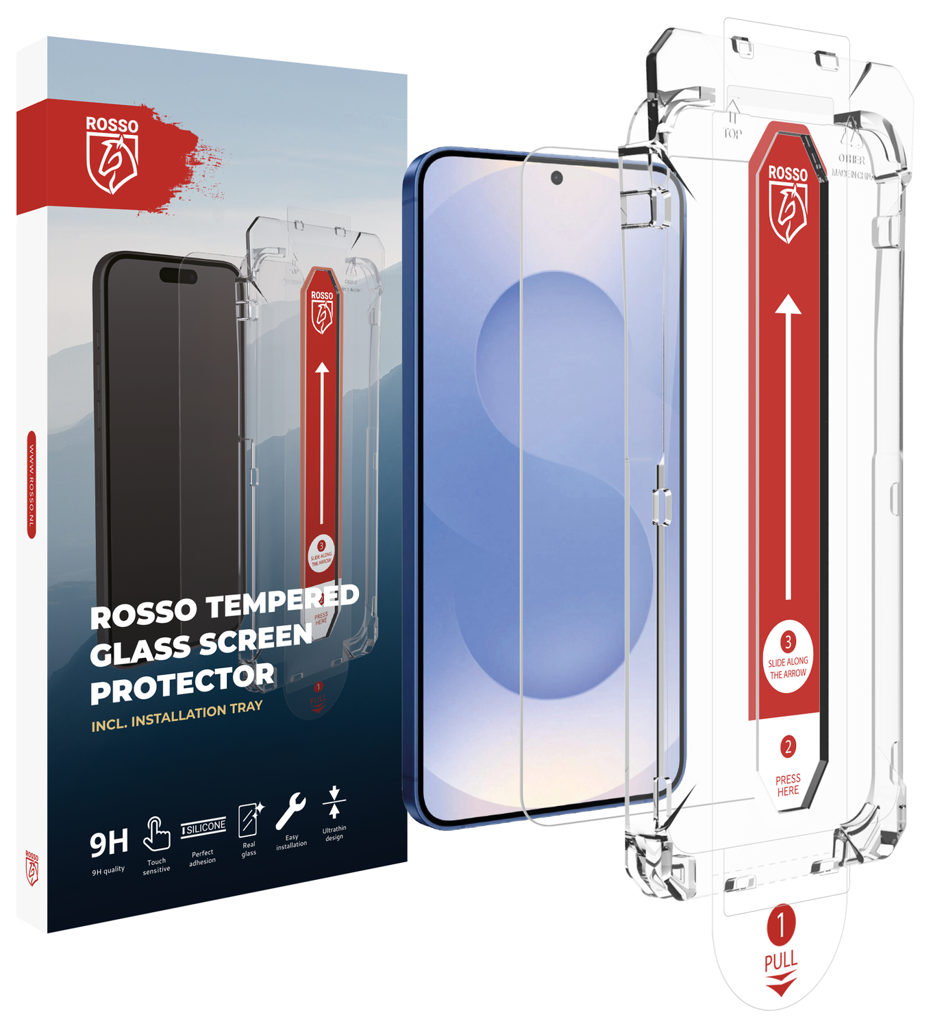 Rosso Samsung Galaxy S26 Tempered Glass met Installatietray Dust Removal afbeelding 2
