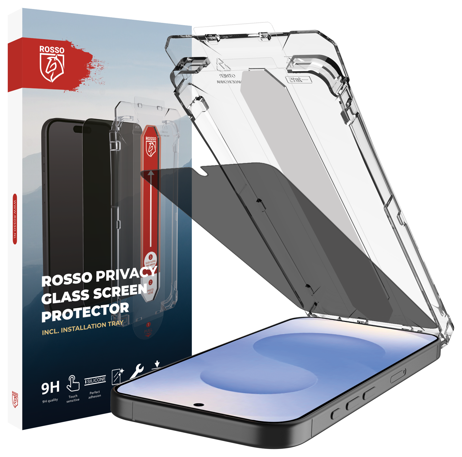 Rosso Samsung Galaxy S26 Privacy Glass met Installatietray Dust Removal afbeelding 1