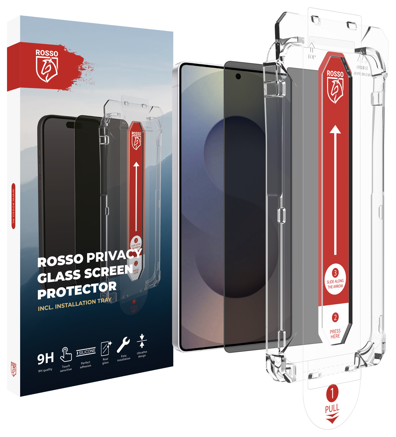 Rosso Samsung Galaxy S26 Ultra Privacy Glass met Installatietray Dust Removal afbeelding 2
