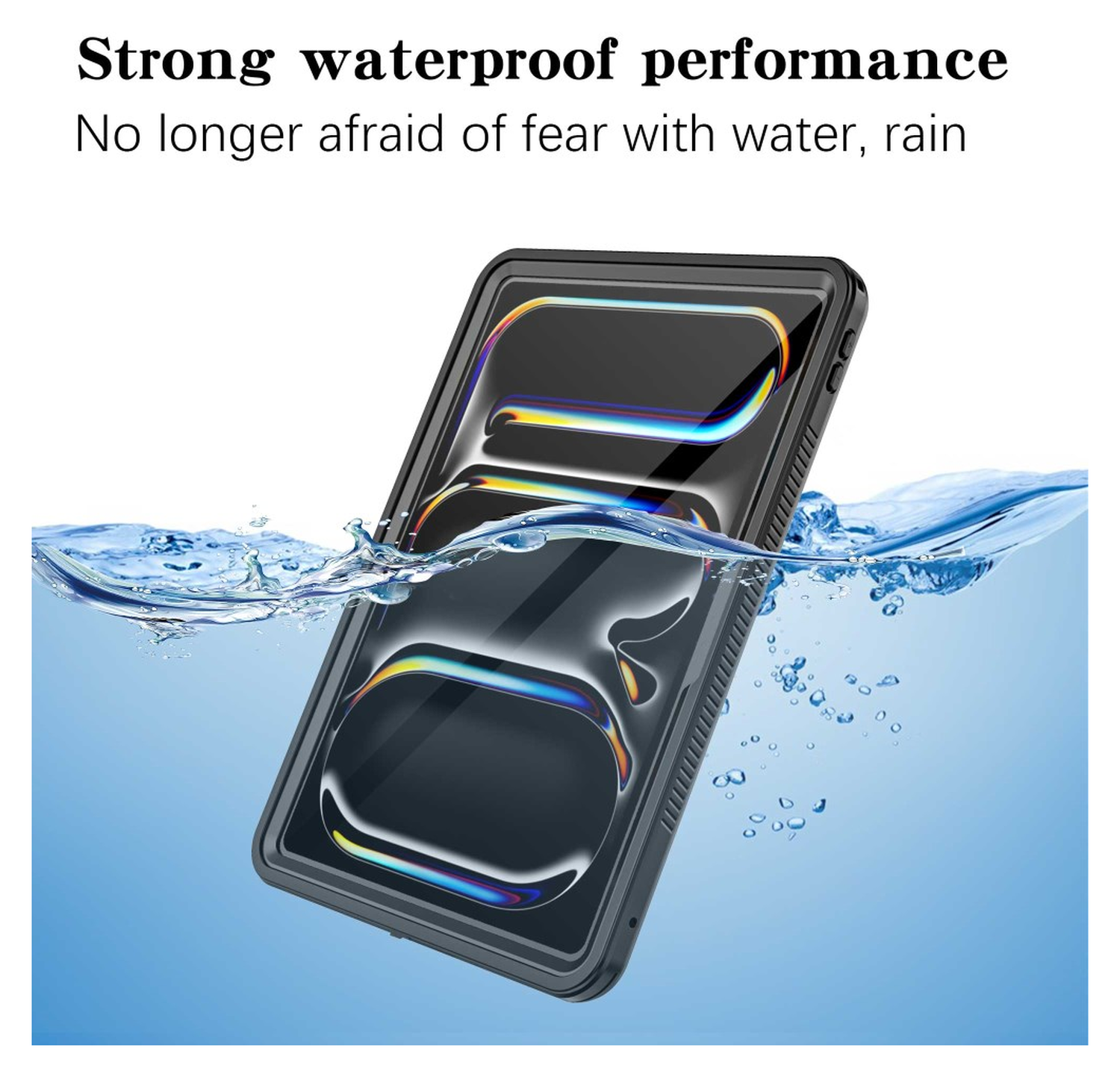 iPad Pro 11 (2024/2025) Hoes Waterdicht Full Protect IP68 Zwart afbeelding 3