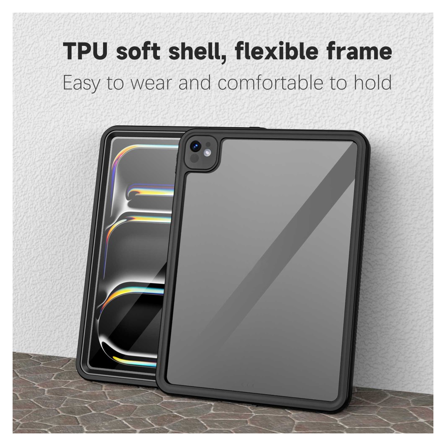 iPad Pro 11 (2024/2025) Hoes Waterdicht Full Protect IP68 Zwart afbeelding 4