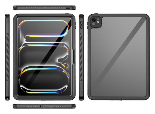 iPad Pro 11 (2024/2025) Hoes Waterdicht Full Protect IP68 Zwart afbeelding 9