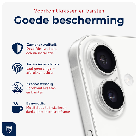 Rosso Apple iPhone 17 Camera Frame Protector Zilver afbeelding 2