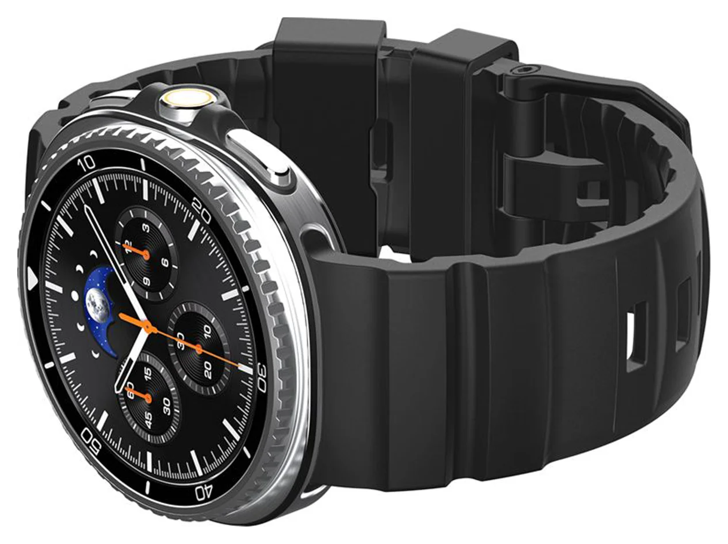 Spigen WBS2 - Samsung Galaxy Watch 8 Siliconen Bandje - Zwart afbeelding 2