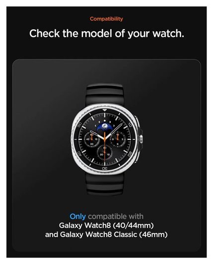 Spigen WBS2 - Samsung Galaxy Watch 8 Siliconen Bandje - Zwart afbeelding 10