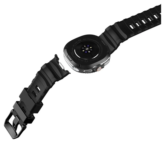 Spigen WBS2 - Samsung Galaxy Watch 8 Siliconen Bandje - Zwart afbeelding 13
